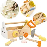 ClassicWorld Set d'outils en bois Valise 20 el.