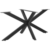 En.casa Piètement de table 'Oberau' pour table de salle à manger Bureau Acier 85 x 85 x 71 cm Noir