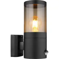 Globo Lampe extérieure noire Xeloo avec capteur