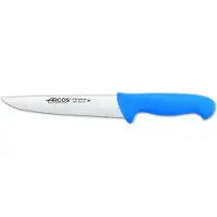 Arcos Couteau de boucher couleur - Prof 294823 acier inoxydable nitrum et mangue ergonomique polypropylène bleu et 20 cm de lame, vitrine
