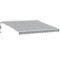 vidaXL Store automatique anthracite & blanc 400x350 cm