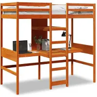 vidaXL Lit surélevé sans matelas brun cireux 75x190 cm pin massif