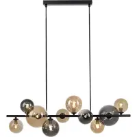 Paul Neuhaus Lampe suspendue noire Popsicle design à 10 lumières