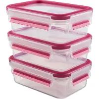 EMSA 515582 Food Clip&Close 515582 transp./rose 0,55l 3er Set