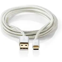 Nedis Câble Usb 2.0 Cctb60600al20 Usb-a M-usb-c M 480 Mo/s Tressé Et Plaqué Or 2 M 15w