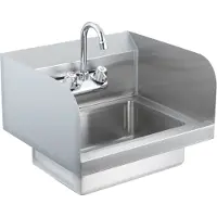 Vevor Lave-mains commercial avec robinet, Petit lave-mains, Lave-mains mural pour restaurant, cuisine, bar, garage et maison, 432 x 381 x 330 mm