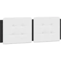 vidaXL Coussin de tête de lit "Zadar" blanc et noir 140 cm similicuir
