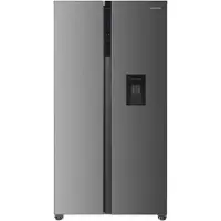 Heinner HSBS-HM529NFXWDE++ Réfrigérateur Side-by-Side 529 L, No Frost, distributeur d'eau, écran tactile, acier inoxydable