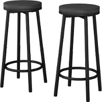 Vicco Tabouret de bar Edmonton Noir 31.5x64cm 2 pièces, Model 49414