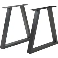 En.casa Support de table 'Lyngby' pour table à manger bureau acier 72 x 55/70 cm noir