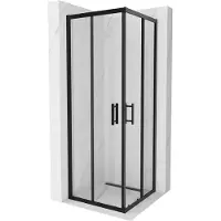 Mexen Rio Cabine de douche carrée 70 x 70 cm, transparente, noire - 860-070-070-70-00