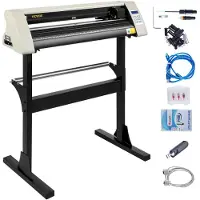 Bolt Découpeuse vinyle VEVOR, découpeuse vinyle 28 pouces, alimentation papier 720 mm, découpeuse vinyle plotter avec support stable au sol pour la découpe de papier, blanc