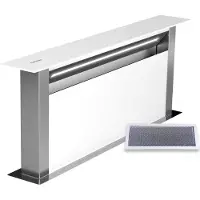Klarstein Royal Flush Eco 75 Hotte de Plan de Travail - A++ Énergie, 714 m³/h, Hotte Aspirante Silencieuse, LED 6500K,Tactile, Acier Inoxydable, Blanc