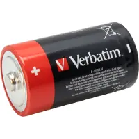 Verbatim Alkaline Battery D Lr20 2Szt Black/Black 49923