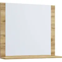 VCM Miroir de salle de bain | Miroir suspendu avec étagère | design moderne | Dimensions env. H. 55 x W. 80 x D. 17 cm | Miroir mural – Lendas