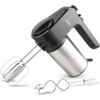 Schaefer Mixeur à main 400 watts - Batteur à main avec 6 vitesses plus touche turbo + 2 crochets à pétrir + 2 fouets en inox