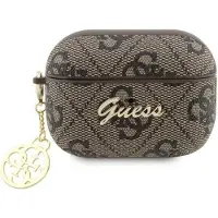 GUESS Guap2G4Gsmw Airpods Pro / Pro 2 (2022/2023) Cover Brzowy/Brown 4G Charm Collection