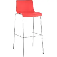 CLP Tabouret de bar Hoover chromé piètement 4 pieds