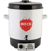 Weck Einkochautomat 29 l Ø35 cm weiß emailliert ohne Uhr mit Auslaufhahn 121409 8717127000517