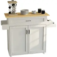 VCM Chariot de cuisine | Chariot | Dimensions env. H. 89 x W. 114 x D. 39 cm | espace de rangement suffisant | roulable | Chariot de service - Pastano