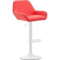 CLP Tabouret de bar Braga similicuir blanc