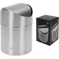 Excellent houseware Poubelle en acier inoxydable H16.5Cm
