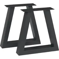 En.casa Support de table set de 2 'Greiling' pour table basse banc acier 40 x 40 cm noir