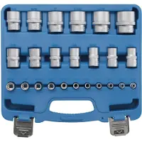 Bgs Jeu de douilles pour entraînement hexagonal Carré intérieur 6,3 mm (1/4"), 12,5 mm (1/2") Dimensions en pouces 24 pces - 2246