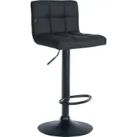 CLP Tabouret de bar Feni en similicuir, réglable en hauteur et pivotant, blanc, structure blanche