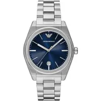 Giorgio Armani Montre à affichage analogique bleu foncé / argent