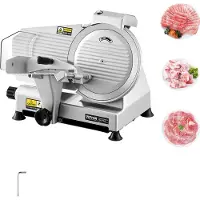 Vevor VEVO Trancheur de viande commercial, 180 W, Trancheur de viande congelée, Trancheur électrique d'épicerie fine pour viande, légumes, pain, fromage