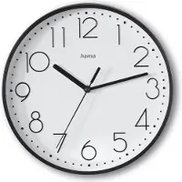 Hama Horloge murale Salina diamètre 22 cm noir