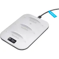 BOBOVR Chargeur triple BD3 pour batteries B100 – Charge rapide 30 W par emplacement,format de bureau,charge simultanée de 3 batteries – Accessoires VR