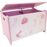 Big Buy Cooking Coffre Fun House Licorne Rose Blanc Bois
