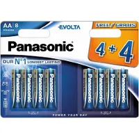 Panasonic Alkalické baterie Evolta Platinum LR6EGE/8BW 4+4F AA 1,5V (Blistr 8ks)