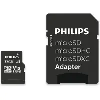 Philips FM32MP45B/00 MicroSDHC Card 32GB Class 10 UHS-I U1 incl. Adapter