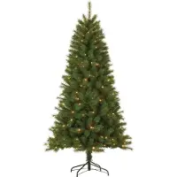 Grundig Giftsome Sapin de Noël Artificiel avec lumières 185 cm - Sapin de Noël Artificiel en plastique - Sapin de Noël avec éclairage
