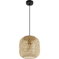 Globo Lighting Lampe suspendue en rotin Mirena Ø 23 cm