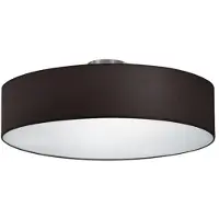 TRIO Leuchten - Plafonnier rond moderne I Plafonnier I Lampe I Lampe nickel mat avec abat-jour noir - HotelI 3-flamme I Salon I Chambre à coucher - Textile Rond - Convient pour LED E27