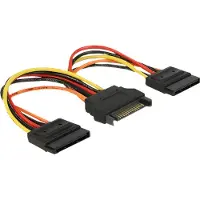 DeLOCK Stromkabel SATA 15Pin -> 2x SATA 15Pin St/Bu 0.15m