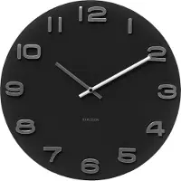 Karlsson - Horloge murale Vintage ronde - Noir