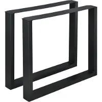 En.casa Lot de 2 pieds de table « Makers » 80 x 72 cm en acier noir