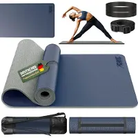 RE:SPORT Tapis de yoga gris Tapis de fitness Tapis de gymnastique Pilates Tapis de sport Tapis de sol SANS PHTHALATE