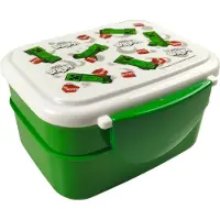 Sans marque Minecraft Creeper & TNT Fermeture à clip Boîte à repas bento empilable avec couverts