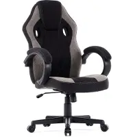 Sense7 Chaise gaming Prism en tissu noir-gris - Chaise de bureau ergonomique Chaise de bureau PC Gamer FlowTech , mousse HR, tissu HDF