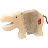 Sigikid Cudly Wudly Animal en bois Hippopotame, figurine en bois, figurine, jouet en bois, jouet, décoration, 39507