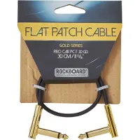 Rockboard Flat Patch Cable Gold 30 cm coudé - Câble patch coudé