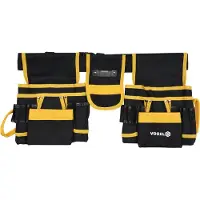 VOREL Ceinture porte-outils 130cm avec 2 poches et support pour mètre ruban