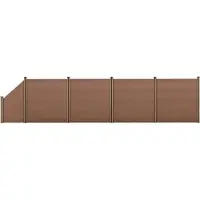 Neu.holz Clôture de jardin en WPC avec pente Paravent Clôture à lamelles 183x799cm []