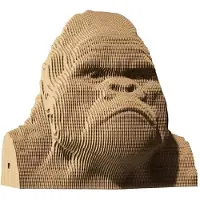 Cartonic 3D-Puzzle Gorilla, singe, kit 3D en carton, carton, 116 pièces, CARTMGRL